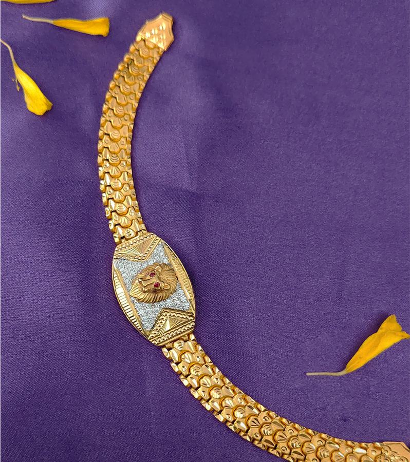 Radiant Lion Gold Men's Bracelet