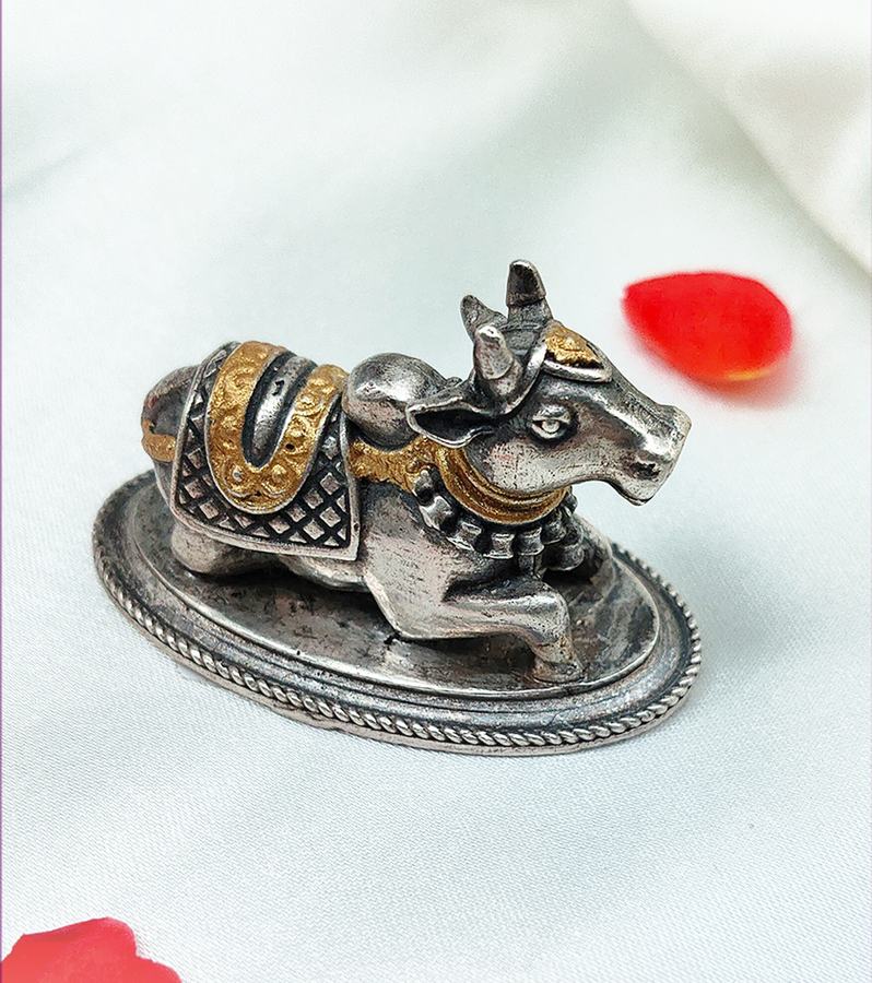 Beautiful Silver Nandi Idol