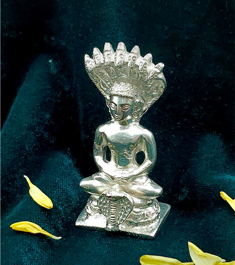 Artisanal Silver Lord Parshvanatha Idol
