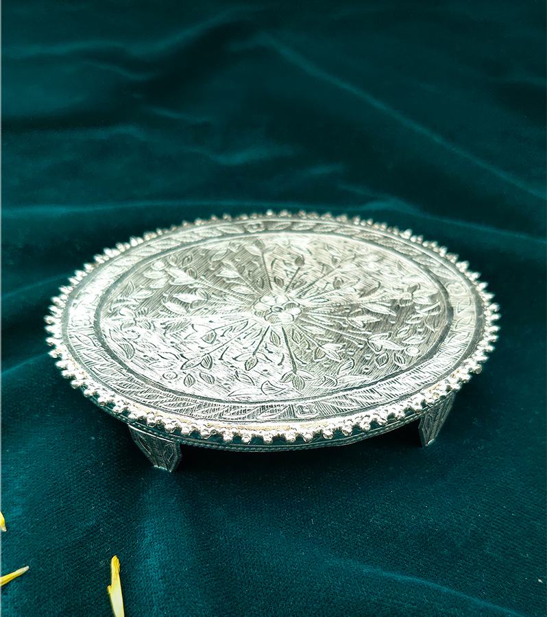 Ornate Silver Oval Mandasana
